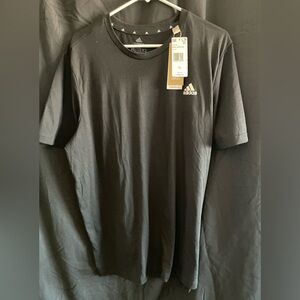 adidas Black Short Sleeve Logo Tee